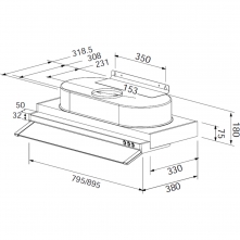 JT-1833 隱藏式排油煙機-JT-1833